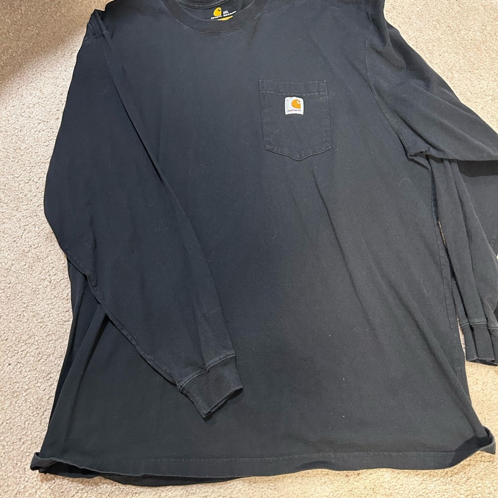Carhartt Black Long Sleeve Tee Heavyweight Cotton